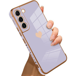 Obal na mobil pre Samsung Galaxy S22, Electro heart, fialové