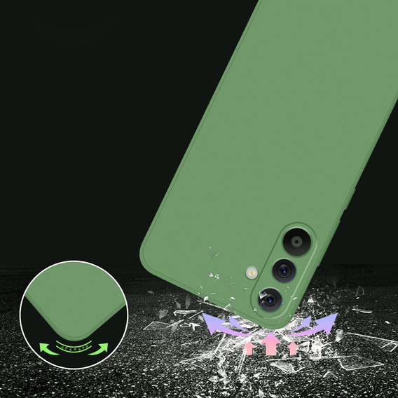Obal na mobil pre Samsung Galaxy A36 5G, Silicone Lite, zelený
