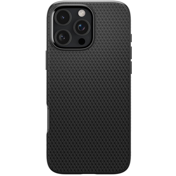 Puzdro Spigen pre iPhone 16 Pro Max, Liquid Air, čierne + tvrdené sklo 9H