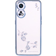 Puzdro pre Oppo Reno8 T 4G, Glitter Flower, modré