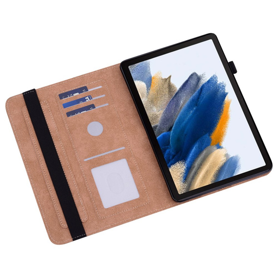Puzdro pre Samsung Galaxy Tab A9+, Classic, s priestorom pre stylus, červené