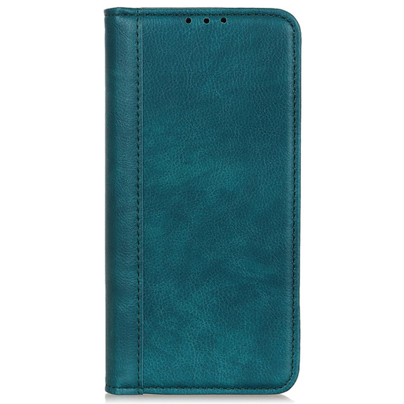 Obal na mobil pre Samsung Galaxy S24, Wallet Litchi Leather, zelený