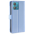 Klapkové puzdro pre Motorola Edge 40 Neo, Wallet Zipper Pocket, modré