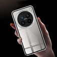 Puzdro pre Vivo X200 Pro 5G, Magnetic Dual Glass, strieborné