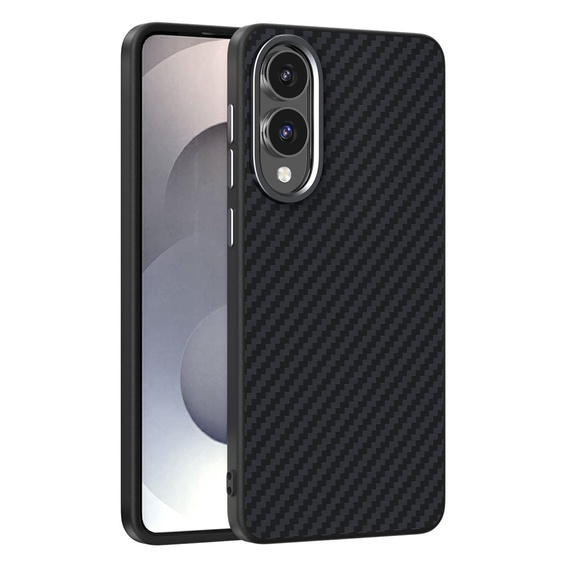 ABEEL puzdro pre Samsung Galaxy S25 Edge, Carbon Fiber, pre MagSafe, čierne