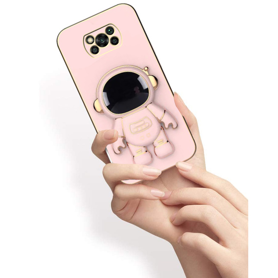 Obal na mobil pre Xiaomi Poco X3 NFC / X3 Pro, Astronaut, ružové rose gold