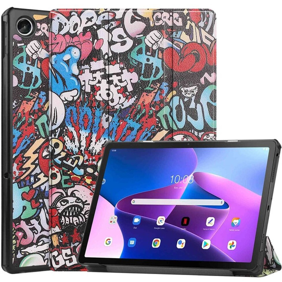 Puzdro pre Lenovo Tab M10 Plus 10.6 Gen 3 TB-125F TB-128F, Smartcase, graffiti