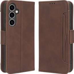 Klapkové puzdro pre Samsung Galaxy S23 FE, Card Slot, hnedé