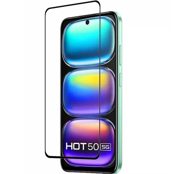 3D tvrdené sklo pre Infinix Hot 50 4G, čierny rám