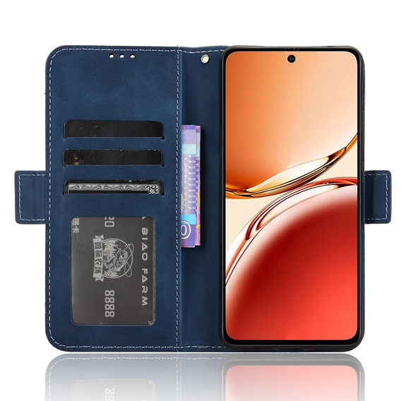 Klapkové puzdro pre Oppo Reno 12FS / 12F, Card Slot, tmavomodré