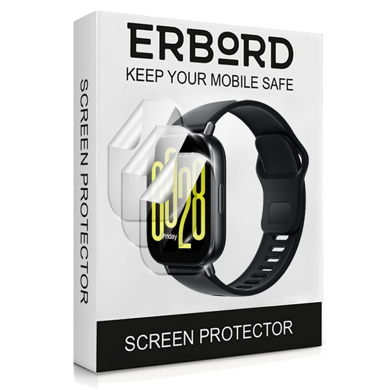 3x ERBORD Hydrogélová fólia pre Xiaomi Redmi Watch 5 Active