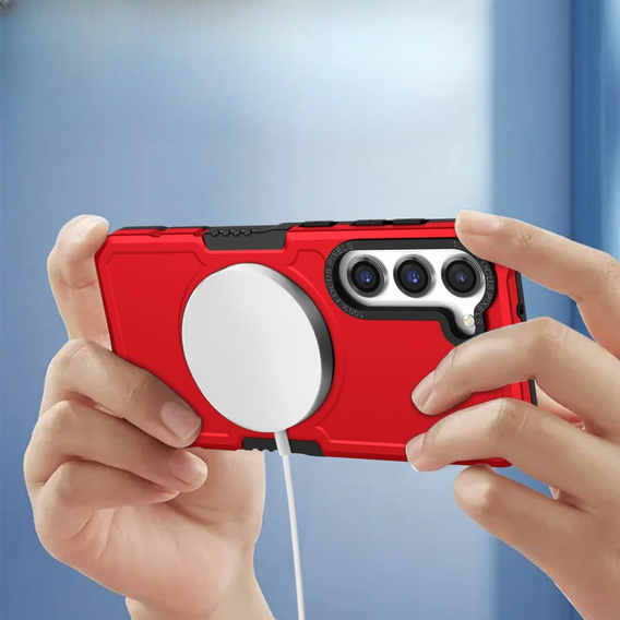 Obal na mobil pre Samsung Galaxy S23 Plus, Protective MagSafe, červené