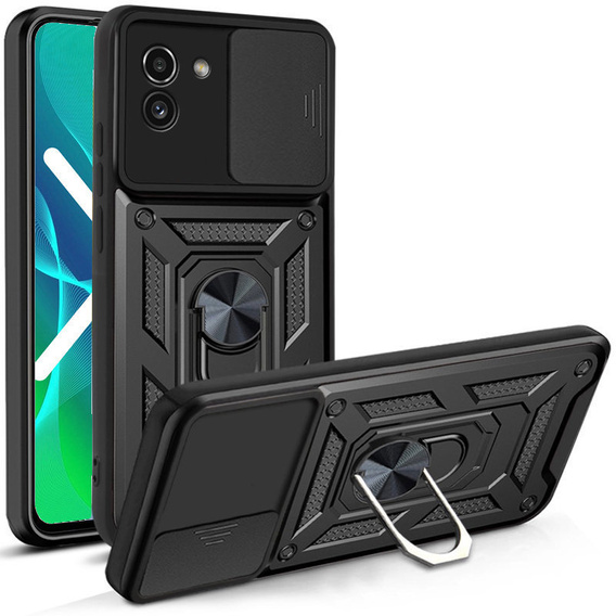 Obal na mobil pre Samsung Galaxy A03, CamShield Slide, čierne