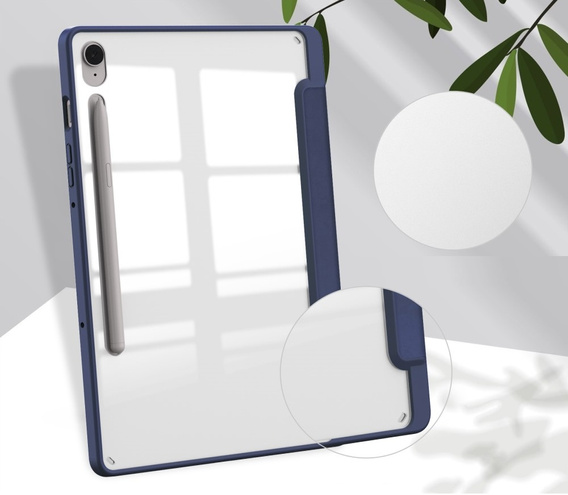 Puzdro pre Samsung Galaxy Tab S10 Lite / S10 FE / S9 FE, Smartcase Hybrid, so slotom na stylus, tmavomodré