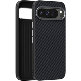 Puzdro pre Google Pixel 10 / 10 Pro, ABEEL, pre MagSafe, s karbónovou textúrou, čierne