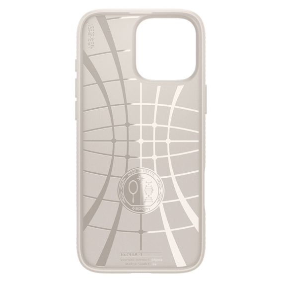 Puzdro Spigen pre iPhone 16 Pro Max, Liquid Air, titán + tvrdené sklo 9H