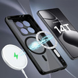 Puzdro pre Xiaomi 14T Pro, pre MagSafe, ERBORD Matt Case, čierne + sklo na displej
