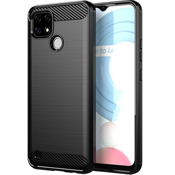 Obal na mobil pre Realme C21Y / C25Y, Carbon, čierne