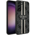 GUESS Obal na mobil pre Samsung Galaxy S23+ Plus, Printed Stripe Hardcase, čierne