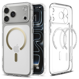 Spigen puzdro pre iPhone 17 Pro Max, Ultra Hybrid MagSafe, číre/zlaté