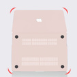 Puzdro pre MacBook Air 13 A2337 M1 A2179 A1932, HardShell, ružový