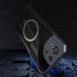 Puzdro pre ASUS ROG Phone 8 Pro, s magnetickým štítkom, transparentné / čierne