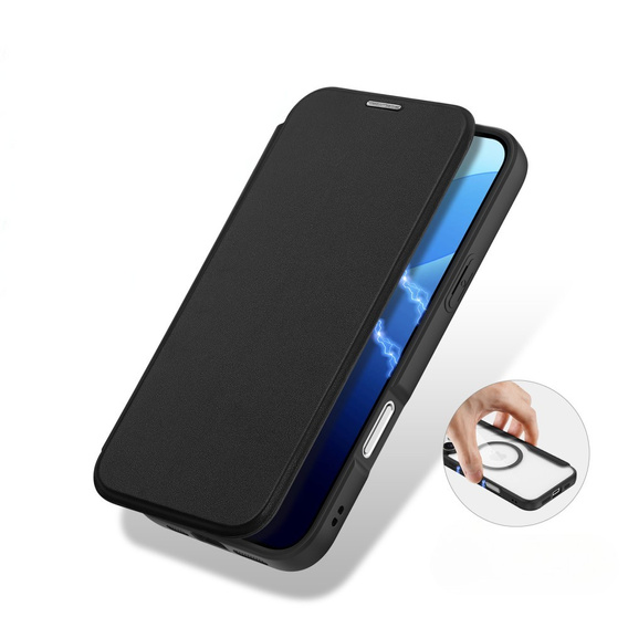 Dux Ducis Obal na mobil pre iPhone 16 Pro, Skin X Pro, MagSafe, čierne