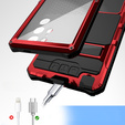 Obrnené puzdro pre Samsung Galaxy S25 Ultra, R-JUST, červené