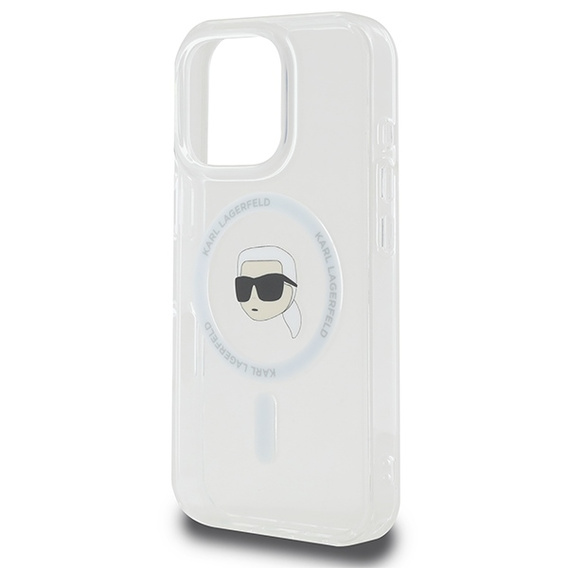 Karl Lagerfeld IML kovové puzdro Karl Head MagSafe pre iPhone 16 Pro Max