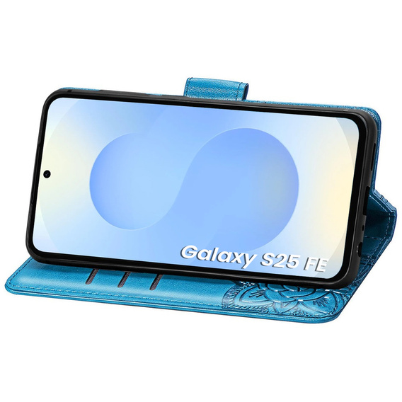 Klapkové puzdro pre Samsung Galaxy S25 FE, Butterfly, modré
