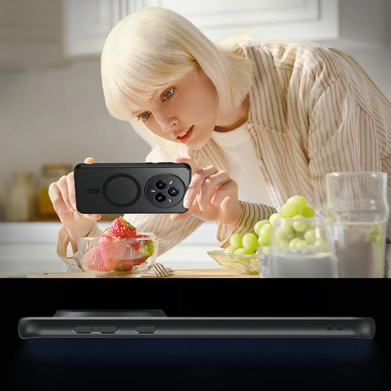 Puzdro pre Realme 14 Pro+ 5G, pre MagSafe, ERBORD Matt Case, čierny