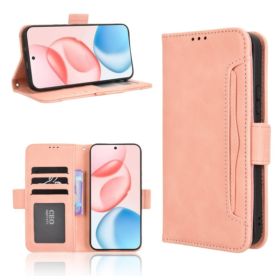 Klapkové puzdro pre Honor 400 5G, Card Slot, ružové