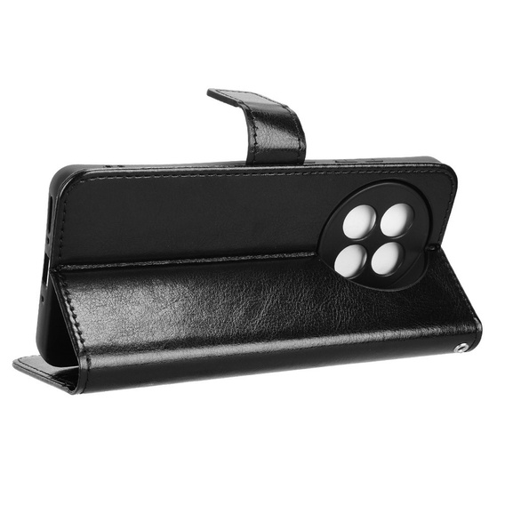Klapkové puzdro pre OnePlus 13R, Crazy Horse Wallet, čierne