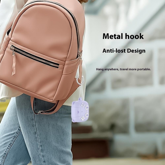 Silikónové puzdro s motívom mačacej labky s krúžkom na kľúče pre Apple AirPods Pro 3