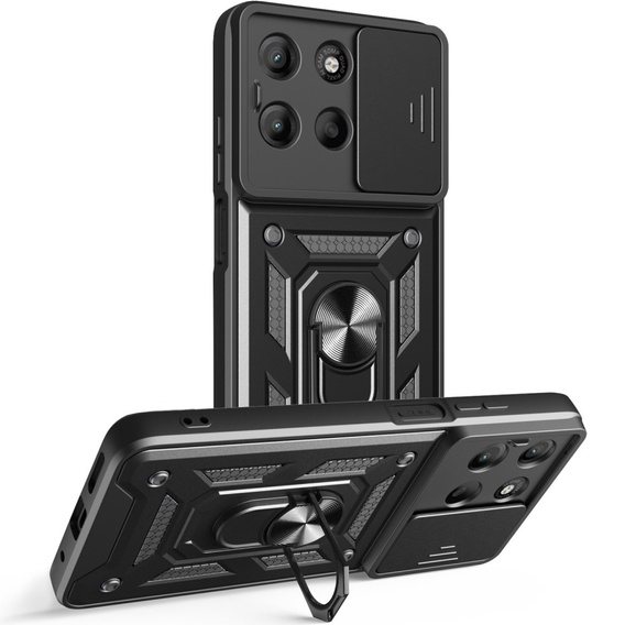 Obal na mobil pre Motorola Moto G15 / Motorola Moto G15 Power, CamShield Slide, čierne