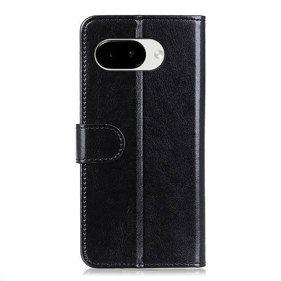 Puzdro Crazy Horse Wallet flip pre Google Pixel 10a, čierne
