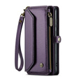 Puzdro CASEME pre Samsung Galaxy A55 5G, RFID Leather Wallet, s popruhom cez rameno, fialové
