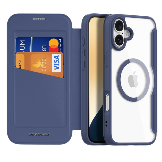 Dux Ducis Obal na mobil pre iPhone 16 Plus, Skin X Pro, MagSafe, tmavomodré