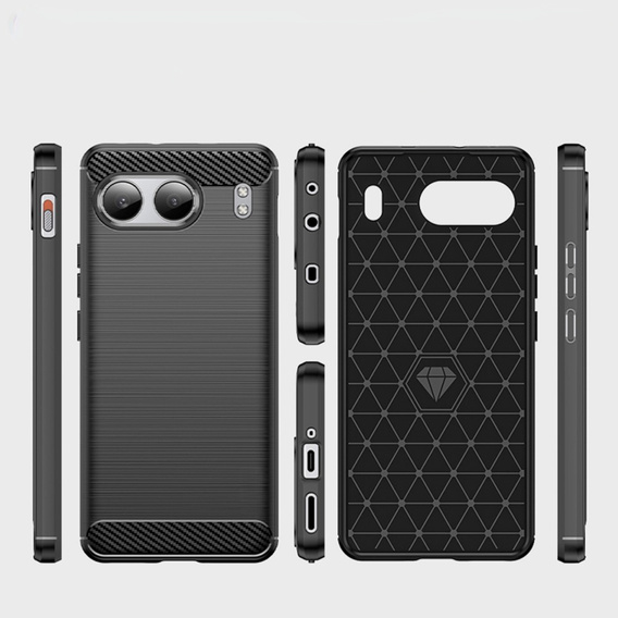 Obal na mobil pre OnePlus Nord 4, Carbon, čierne