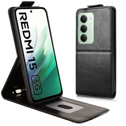 Flipové puzdro pre Xiaomi Redmi 15 5G / 4G, flipové puzdro, čierne