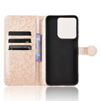 Flipové puzdro pre Motorola Moto G86 Power 5G, Wallet Rhombus, zlaté