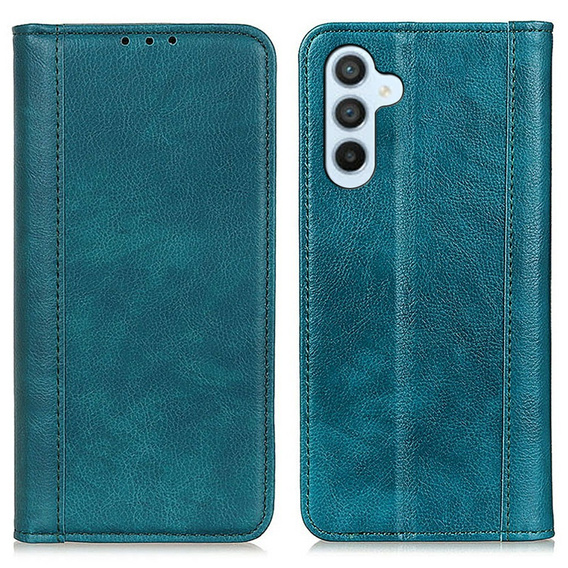 Obal na mobil pre Samsung Galaxy A26, Wallet Litchi Leather, zelený
