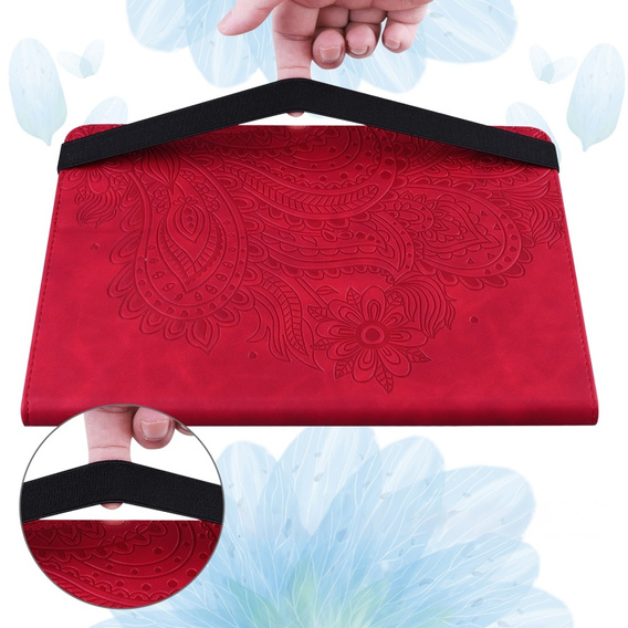 Puzdro s chlopňou pre Xiaomi Redmi Pad SE 11", flower, červené