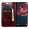 CASEME flipové puzdro pre Samsung Galaxy A34 5G, Waxy Textured, červené