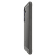 Puzdro Spigen pre Samsung Galaxy S25, Rugged Armor MagSafe, sivé + tvrdené sklo 9H