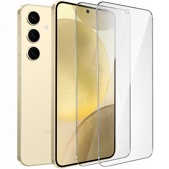 2x tvrdené sklo pre Samsung Galaxy S24+/S25+ Plus, ERBORD 9H Hard Glass na displeji