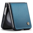 Puzdro pre Samsung Galaxy Z Flip6 5G, CASEME Litchi Leather, modré