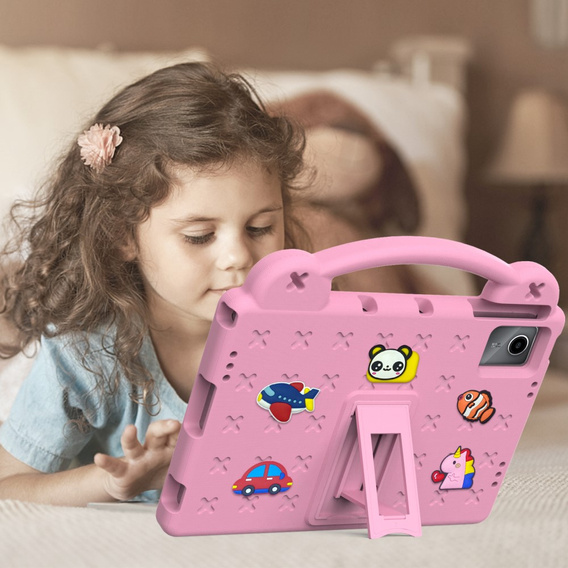 Detské puzdro pre Lenovo Tab M11, Cute Patterns, so stojanom, ružové