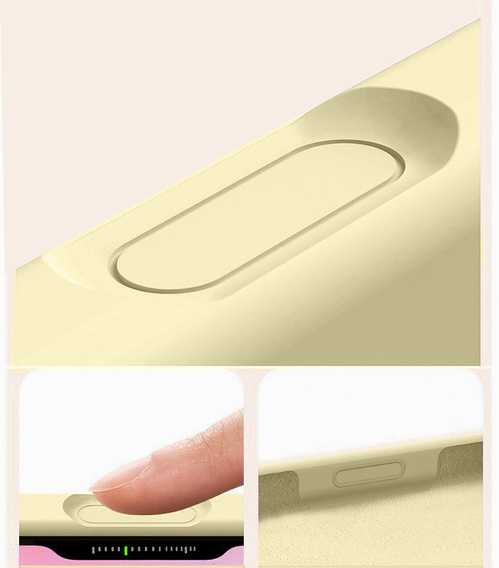 Silikónové puzdro pre iPhone 17 Pro, pre MagSafe, proti nárazom, žlté