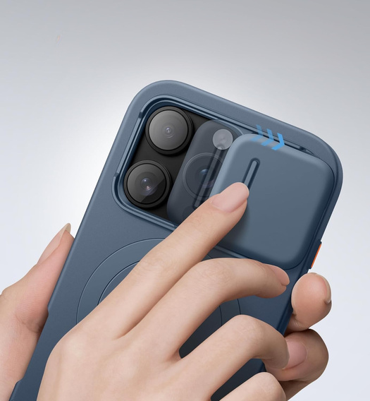 Puzdro pre iPhone 16 Pro, Suritch Shockproof, pre MagSafe, tmavomodré